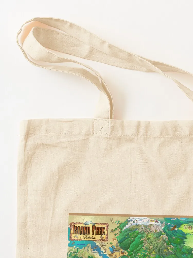Island Park Idaho Map Tote Bag Canvas stote bag custom canvas bag shopping logo Candy bags