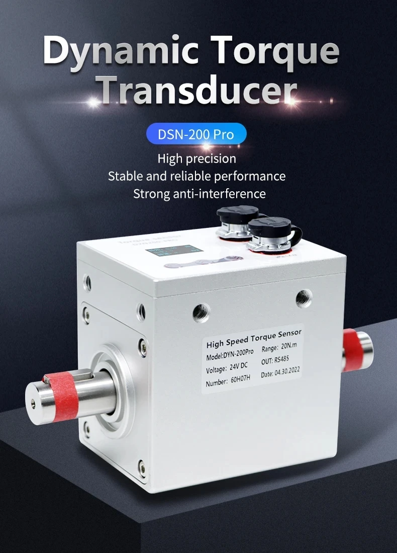 

High-Precision Dynamic Torque Sensor Load Cell 0.5-2000Nm with Display for Motor Testing - Compact Size for Easy Integration
