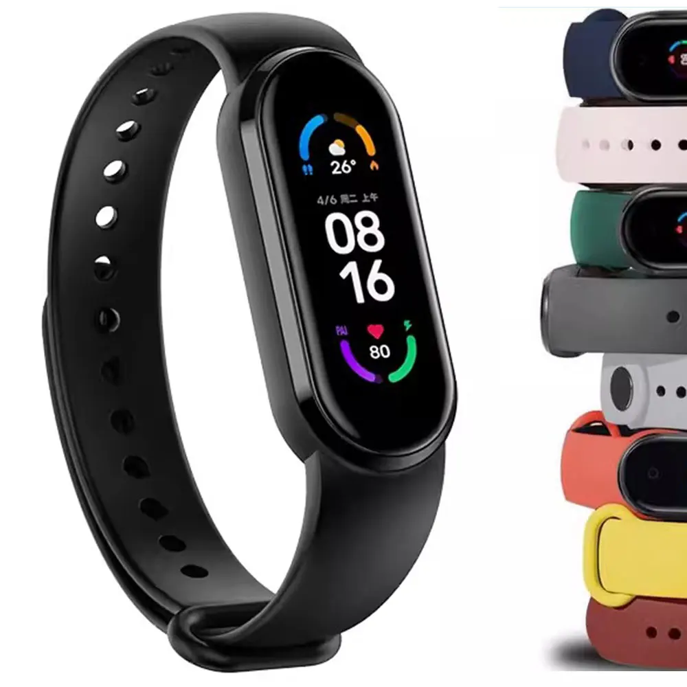 Sport Watchband for Xiaomi Mi Band 7 bracelet wrist Miband 5 6 NFC Replacement pulsera Silicone correa mi band 8 7 6 3 4 5 strap