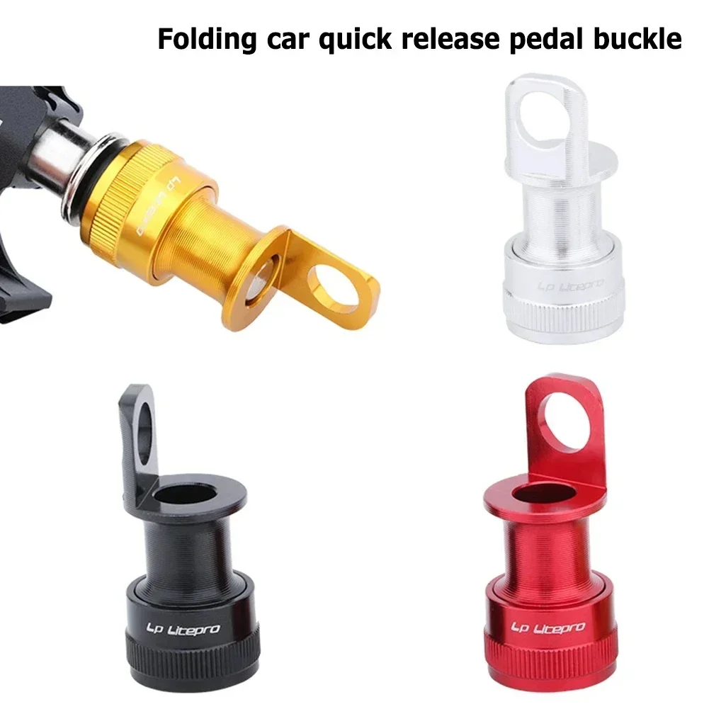 1pc Folding Bike Pedal Mount Buckle Quick Release Removable Installation Buckle Portable Frame Pedal Fixing Adapter