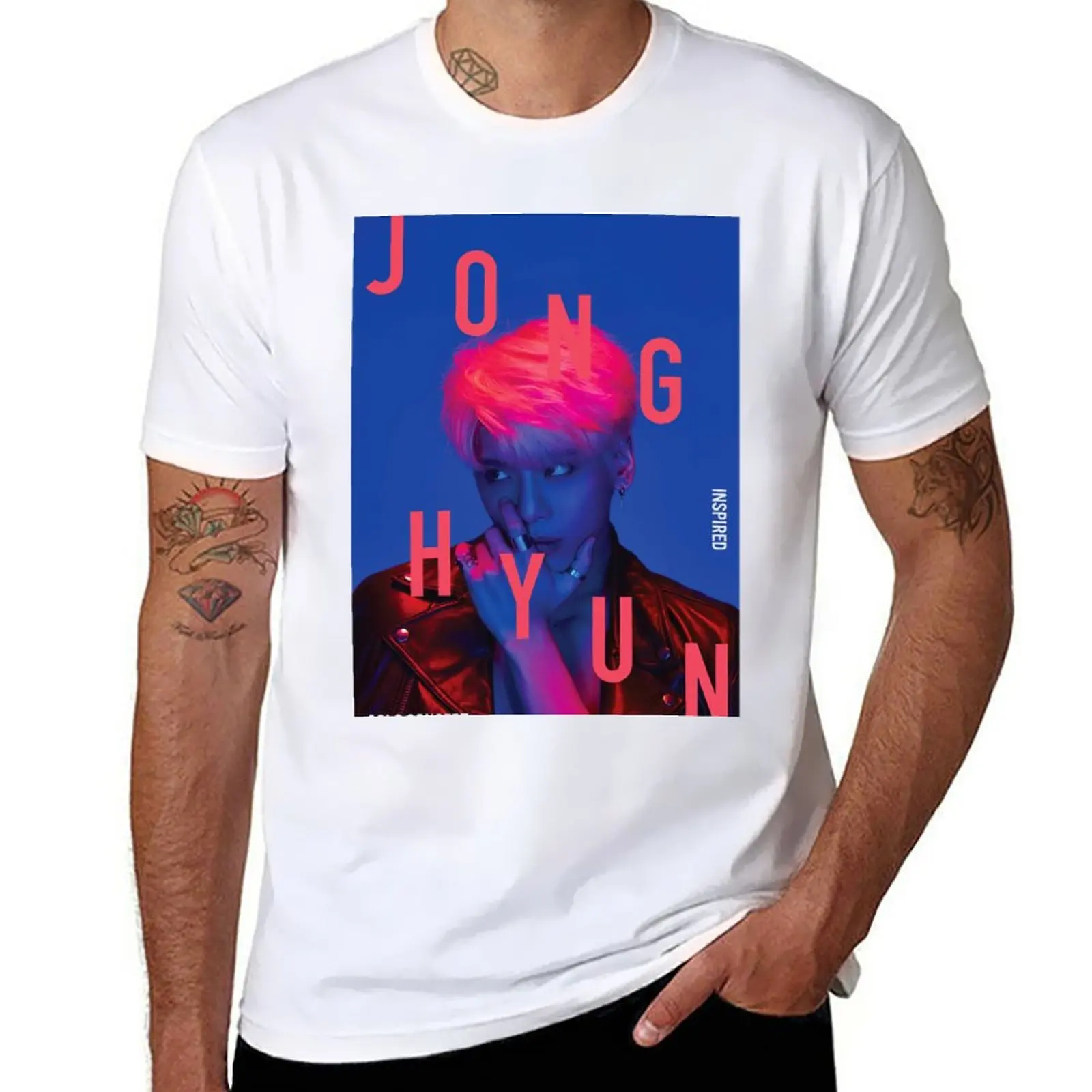 

New SHINee JONGHYUN INSPIRED CONCERT POSTER T-Shirt quick drying shirt cute clothes boys t shirts T-shirt men