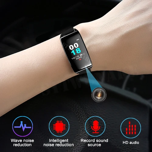 espia escondidas Mini cámara reloj 1080P HD DV profesional grabadora de vídeo de voz Digital pulsera dictáfono sonido pequeño Micro hogar secreto