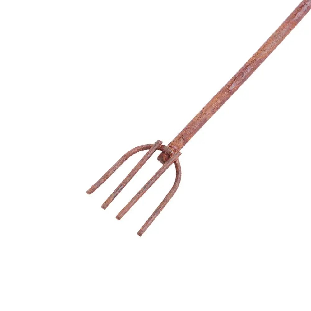 Pitchfork Shovel Micro Landscape Ornaments Furniture  Figurines Fairy Garden Accessories Farming Tools Dollhouse Miniature