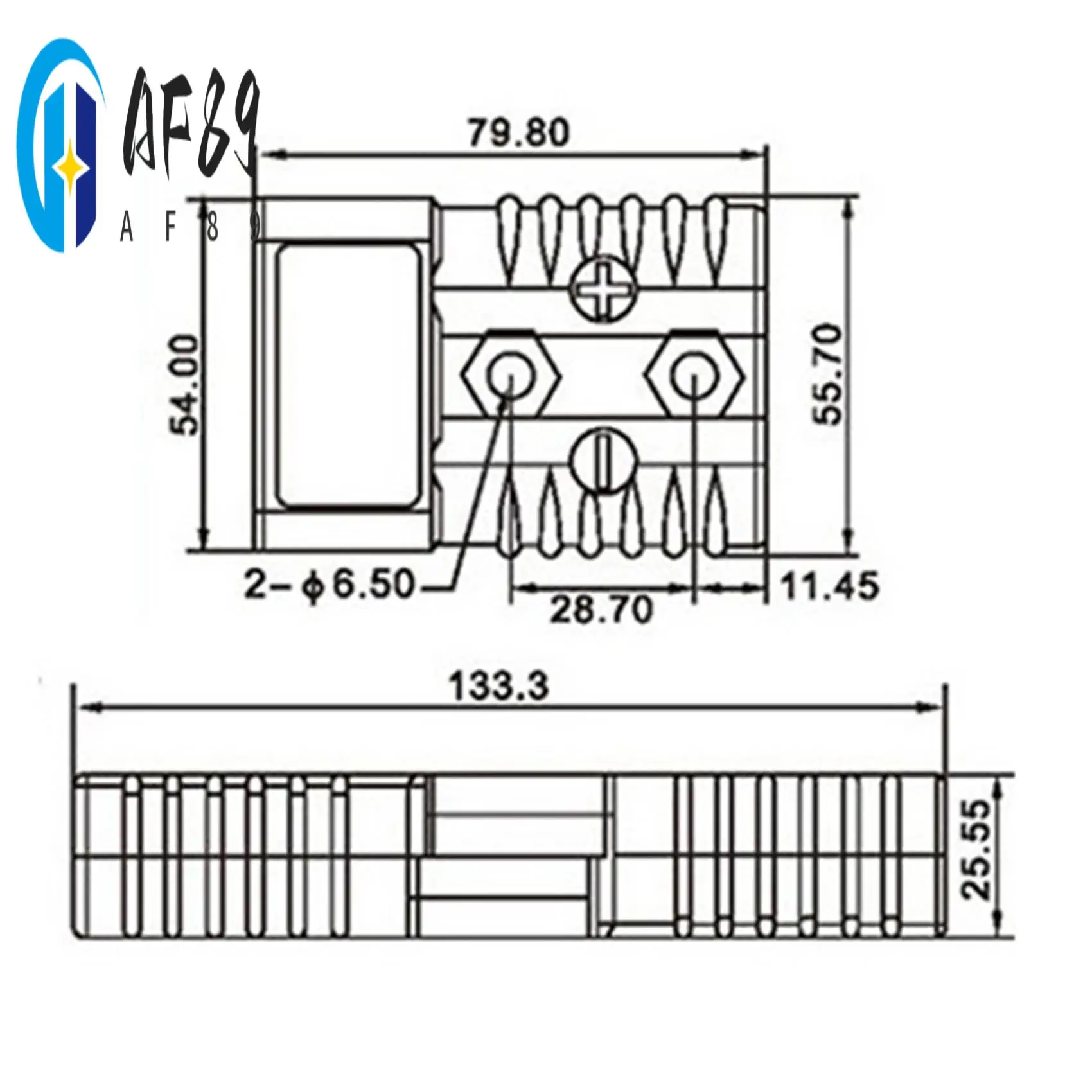 

AF89-2 Pieces Of Quick Connect Plug 175A 600V Battery Quick Connector Power Plug Winch Connection For Maximum 1AWG Wire