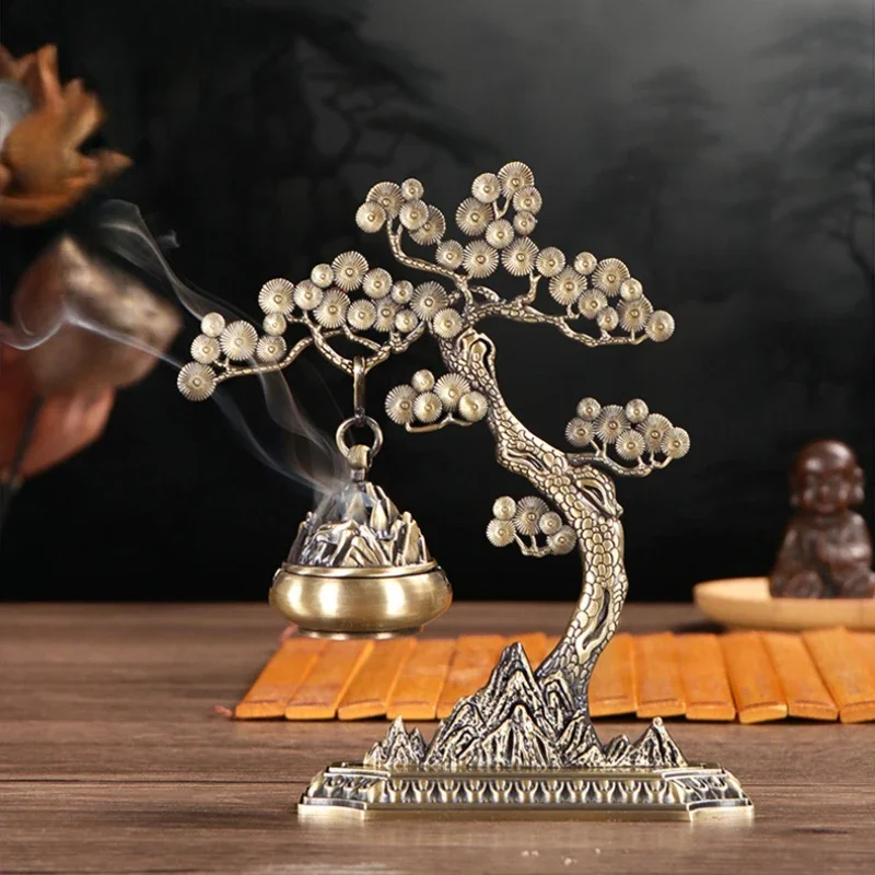 Welcome Pine Chinese Style Aromatherapy Ornaments Incense Tea Ceremony Agarwood Hanging Stove Home Indoor Creative Burner Decor