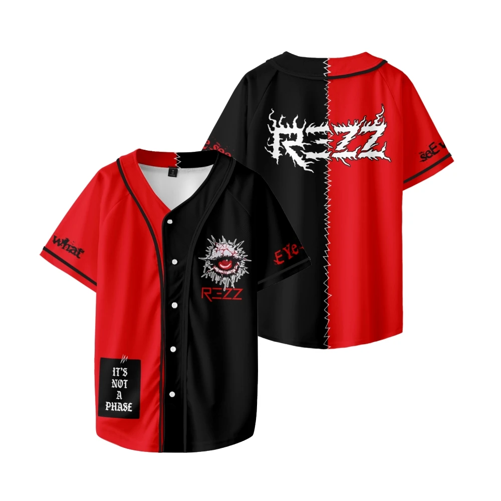 Rezz Merch Baseball Jersey Women Men Short Sleeve T-shirt Casual Streetwear Unisex Clothes