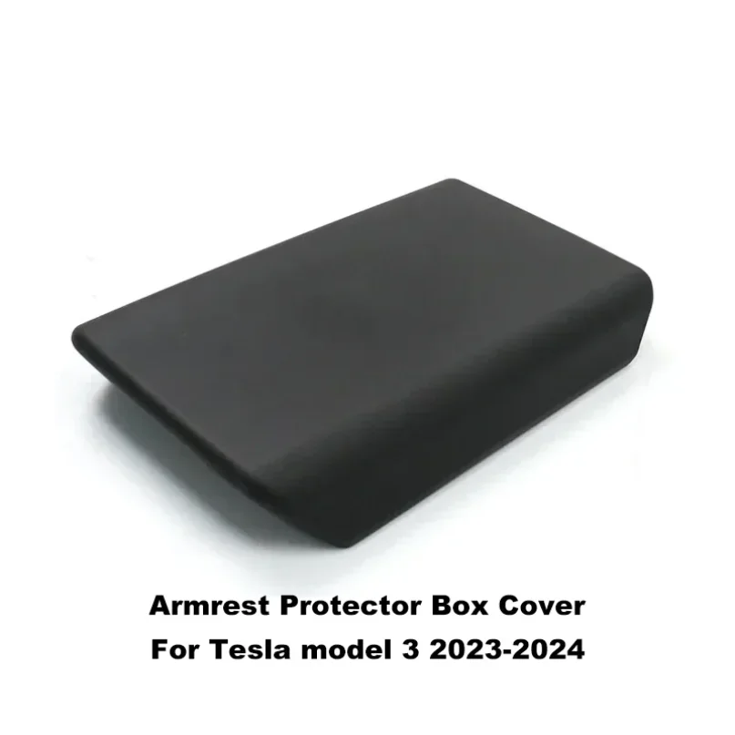 Almohadilla para reposabrazos de consola central de coche, para Tesla Model 3 Y 2017-2024, funda suave de TPE, cubierta para caj