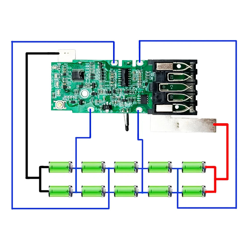 Dla M18 PCB płytka zabezpieczająca przed ładowaniem dla Milwaukee 18V 3Ah 4Ah 5Ah 6Ah akumulator litowo-jonowy płytka drukowana płyta główna 48-11-1811 — zdjęcie produktu 3