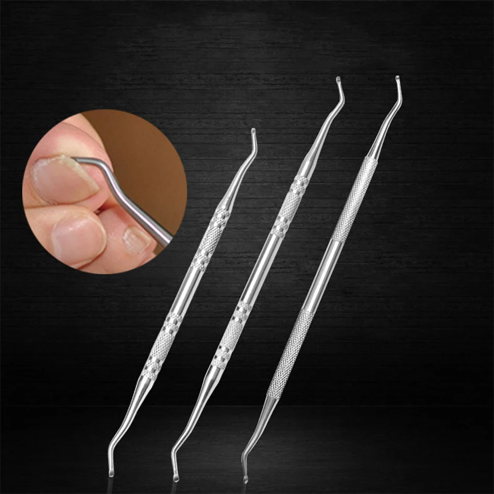 2PCS 각질 제거 도구 손톱깎이 매니큐어 양면 클리너 플라이어 래스 스테인리스 스틸 네일 케어 도구 발 관리