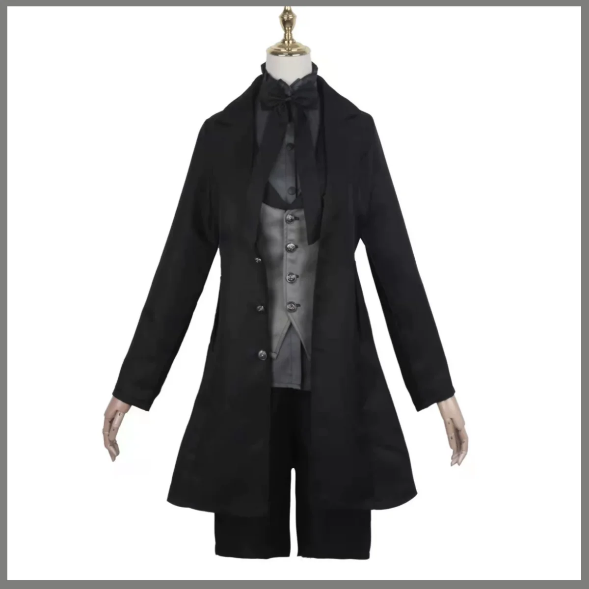 Anime Ciel Phantomhive Smile Cosplay Costume Wig Black Tuxedo Coat Shirt Uniform Full Set Man Woman Carnival Suit - view 4