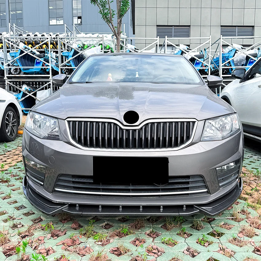 For 2015 2016 2017 Skoda Octavia MK3 Car Front Bumper Lip Spoiler Splitter Trim Accessories Car Tuning Accessorie Part