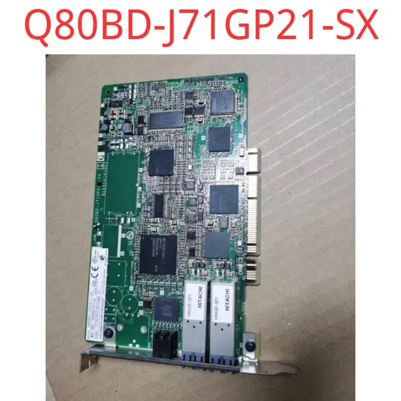 Second-hand test OK  Q80BD-J71GP21-SX Optical Fiber Communication Card Q80BD-J71GP21-SX