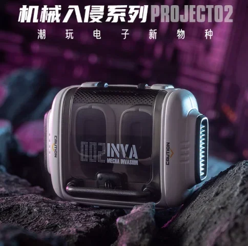 INVA-Q auricolare ENC Wireless In-Ear FUTURE-MECHA con Base di ricarica Wireless Mecha Invasion TWS cuffie Bluetooth 5.3