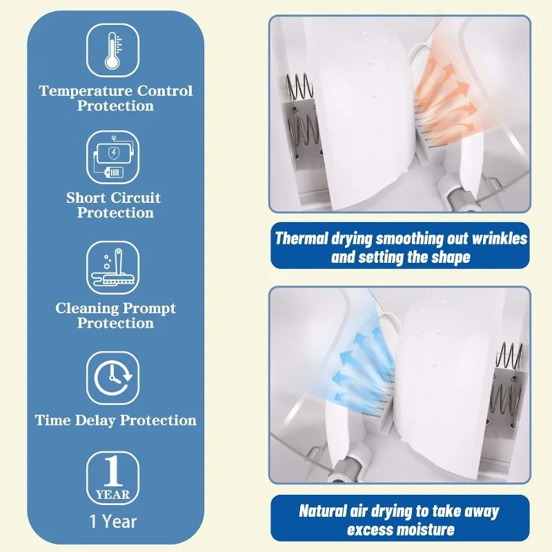 Automatic Cap Cleaner with steam and Dry, steam Cleaning&Ironing and Drying for Bucket Baseball Cap, hat Cleaner & Dryer