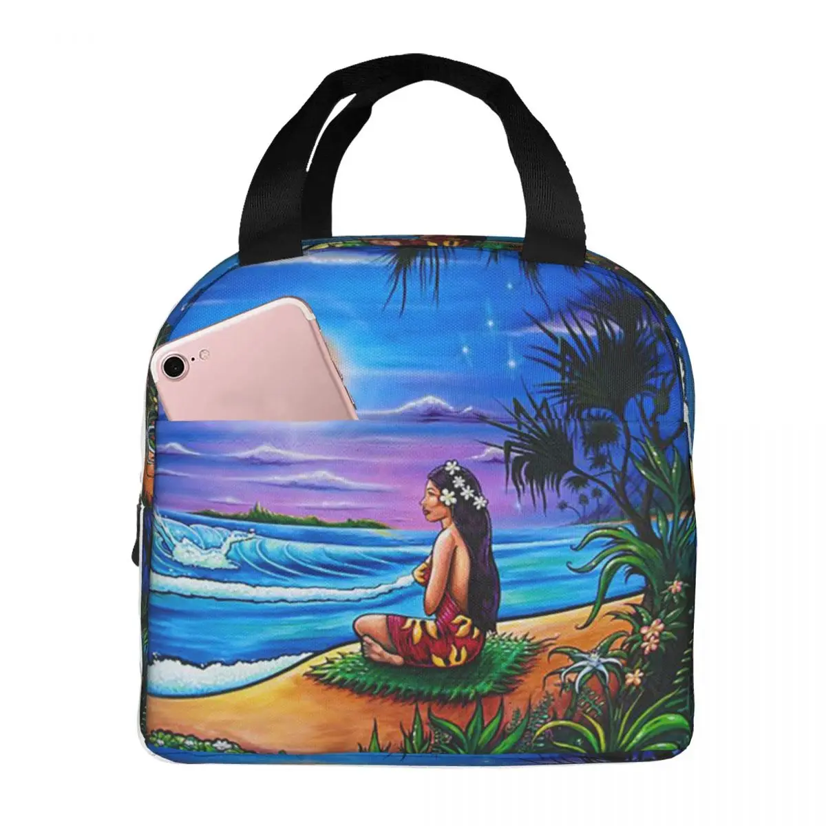 

Hinano Tahiti Insulated Lunch Bag for Kids School Cooler Thermal Food Box Tote Portable Lunch Boxes Container