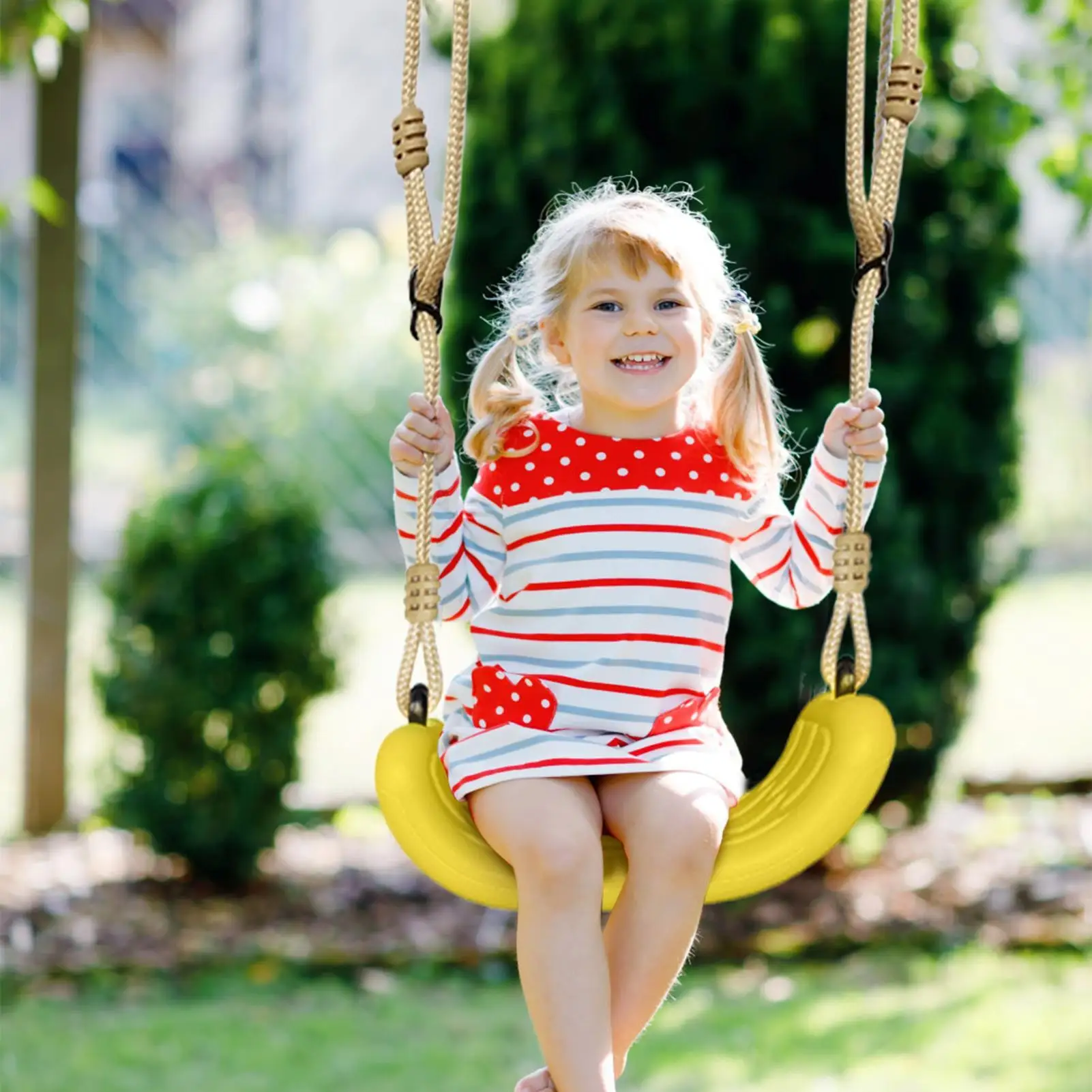 Columpio para niños, columpio para parque infantil, asiento de hamaca de cuerda ajustable, trapecio antideslizante para Patio, guardería, patio trasero, playa, porche