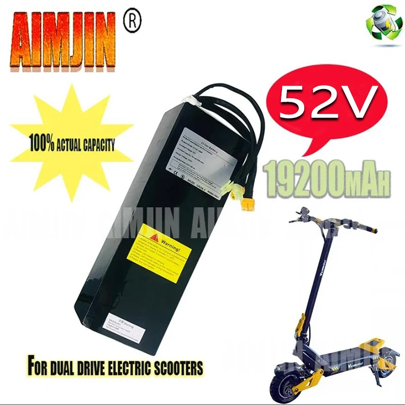 52V 19.2Ah 21700 14S4P Rechargeable Lithium Battery Pack Suitable For Dual Drive Scooter Battery