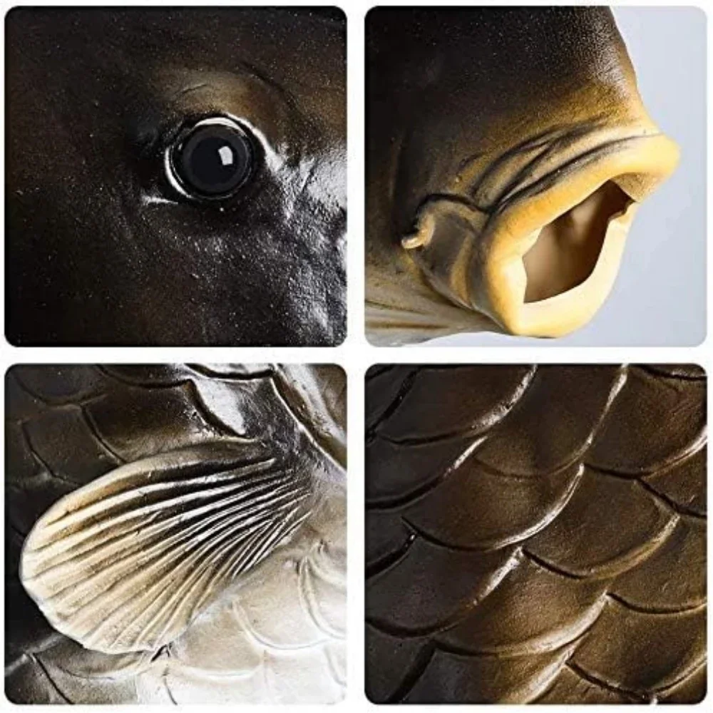 Realistic Fish Mask Latex Masks Animal Head Mask Halloween Costume Headwear Masquerade Party Dress up Adult Decors Costume 2