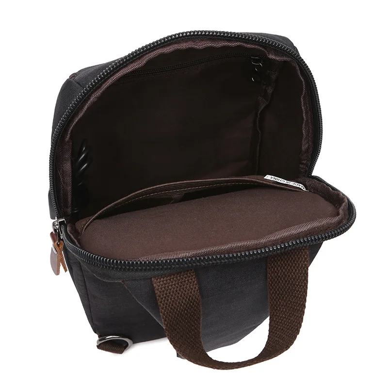 Solid Color Waterproof Shoulder Bag Backpack Korean Version College Style Backpack Men's Fashion Casual Travel Bag Shoulder Bag