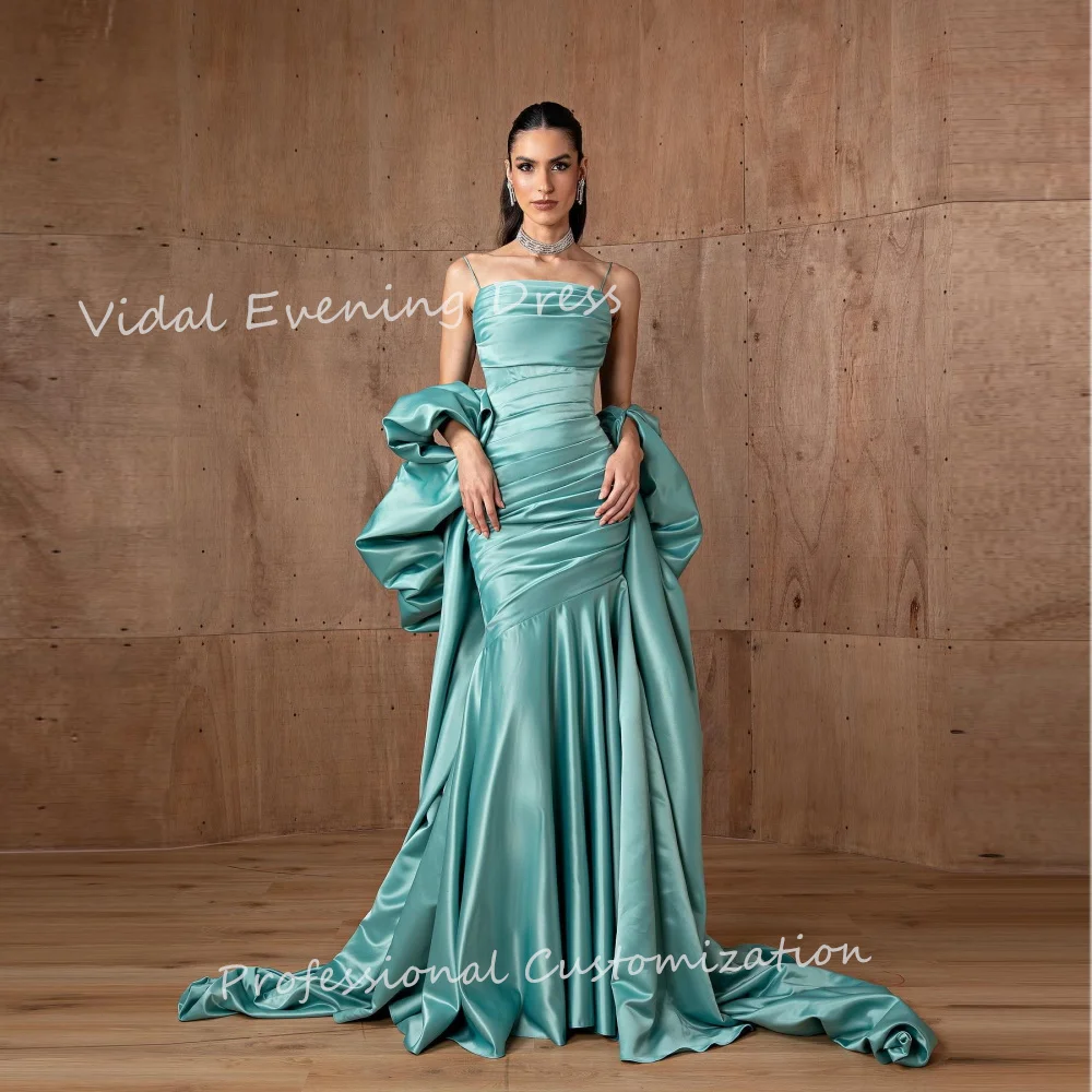 Vindal Evening dresses Chiffon Mermaid Steeveless Strapless Pleat Floor-Length elegannce High-Quality Exquisite For Woman