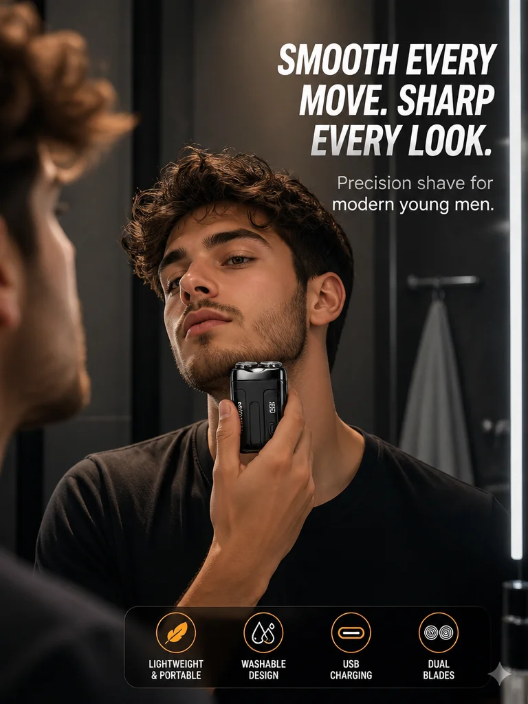 Electric Shaver Waterproof men,mini portable electric shaver accessories,rechargeable heads replacement