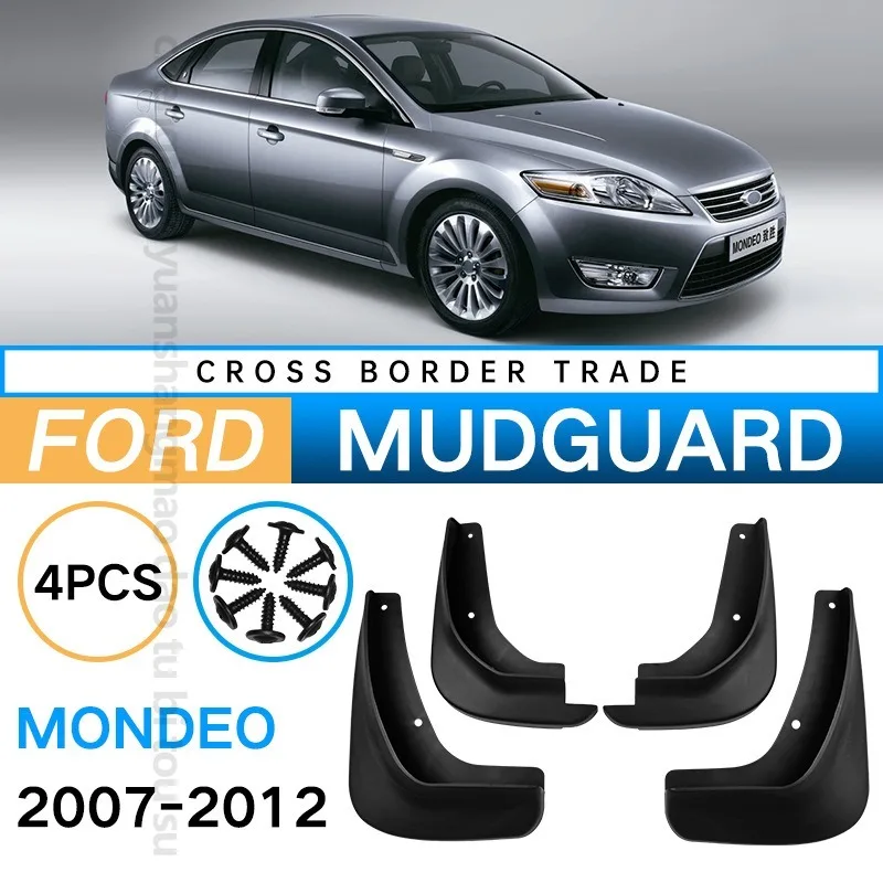 FOR Ford Mondeo MK4 2007-2012 Mud Flaps Splash Guards Car Accessories Black ABS Set of 4 Pieces for Fender Mudguard