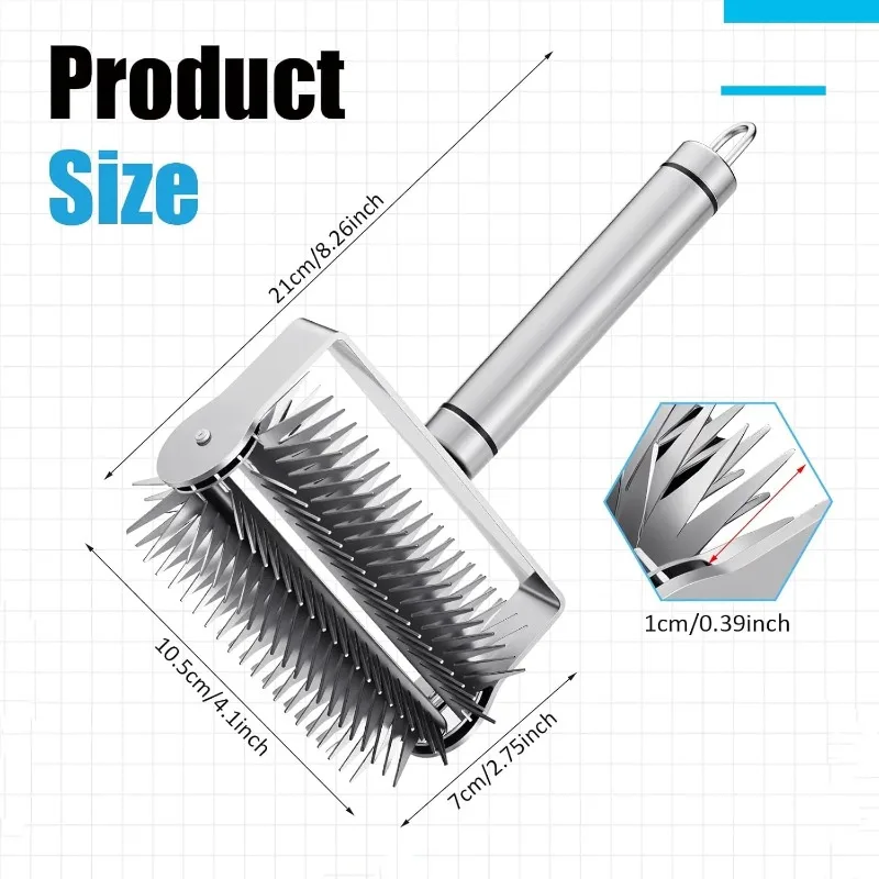 Freeze Drying Pin Roller For Blueberries Honey Uncapping Roller Stainless Steel For Pizza Tool Dough Punch
