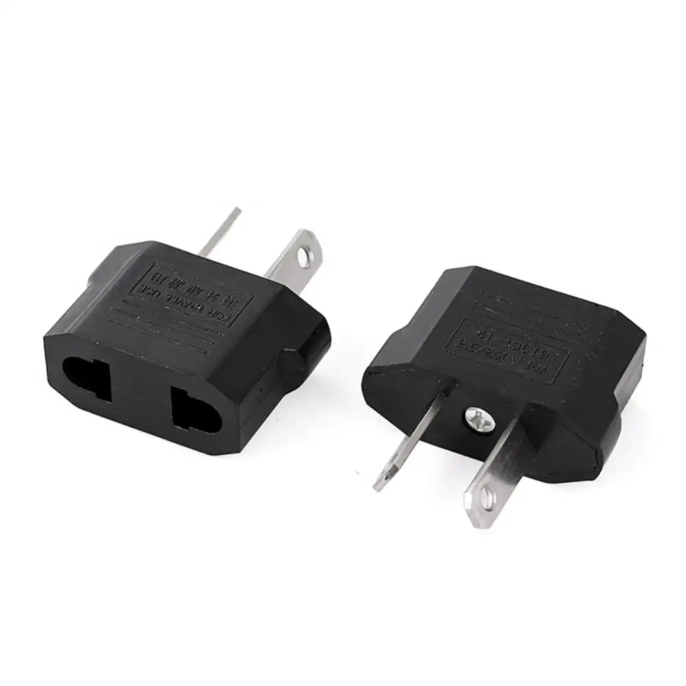 1/2/3PCS Universal US To EU Plug USA To Euro Europe Travel Wall Power Charger Outlet Adapter Converter 2 Round Socket Input