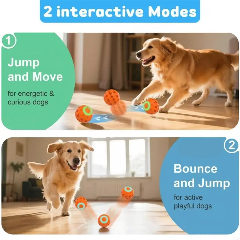  Moving Dog Ball Interactive Bouncing Action For Physical Mental Stimulation