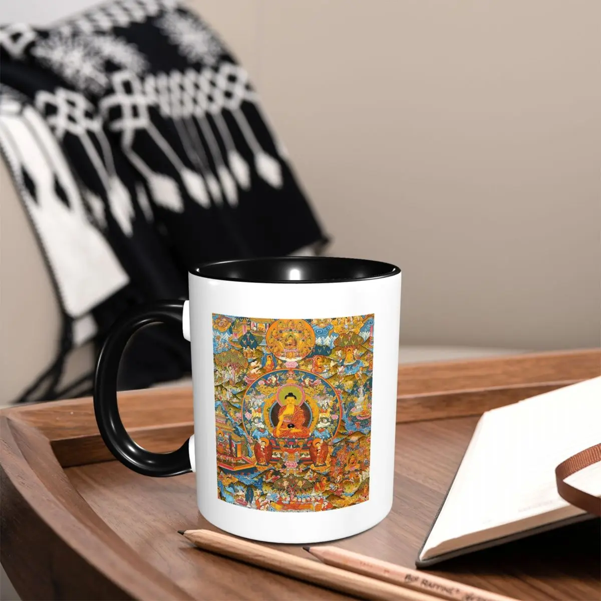 Tantric Buddhist Deity Buddhism God Buddha Mug Funny Ceramic Coffee Cups Tea Mugs Milk Cup Drinkware Gift for Woman Man