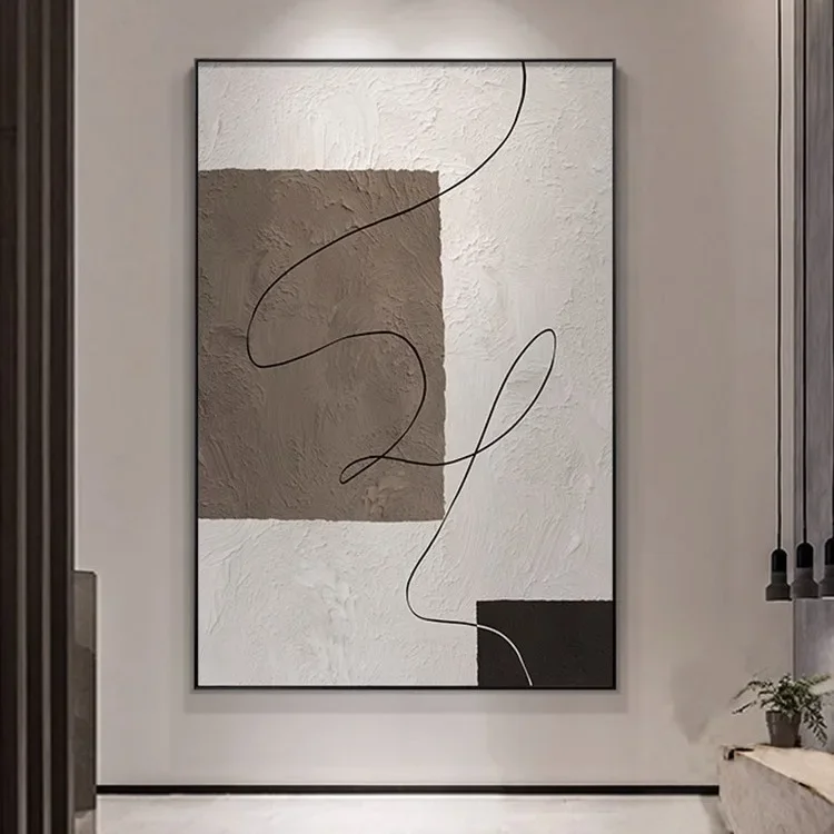 Abstract lines, living room decorative painting, atmospheric sofa background wall painting
