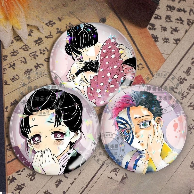 Insignia Demon Slayer Kimetsu No Yaiba de 58mm, broche exquisito periférico de animé Akaza Koyuki, regalos de adorno ACG
