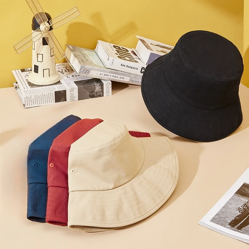 Sun Protection Wide Brim Cotton Fishing Hat Versatile Bucket Hat for Outdoor Activities UV Blocking Headwear