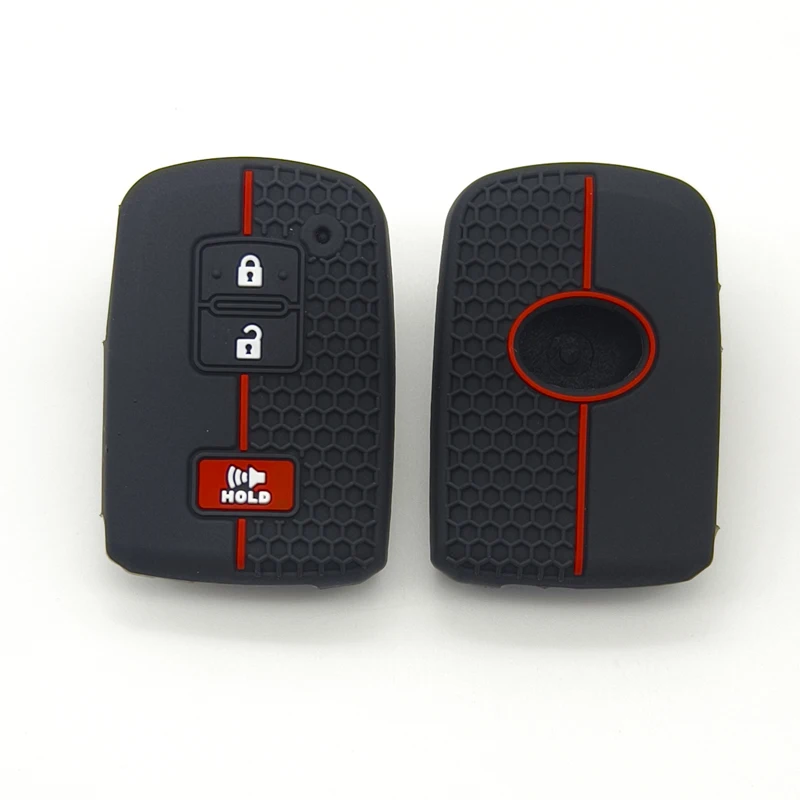 

Xinyuexin Silicone Key Cover Case for Toyota Tacoma Camry RAV4 3 Button Remote Smart Key Fob Protection 2 Pcs/lot