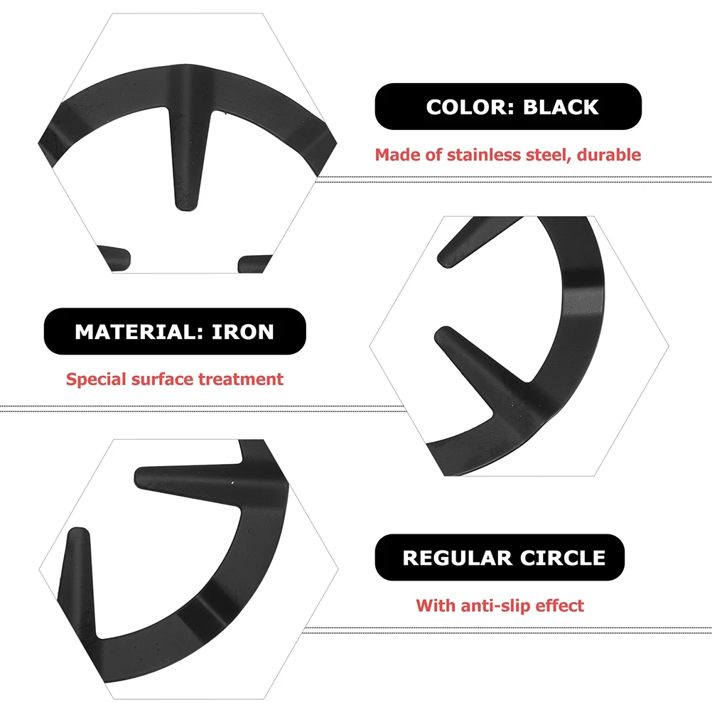 

3 Pcs Coffee Pot Stand Reusable Wok Ring Gas Stove Work Pan for Hob Support Iron Kitchen Rack