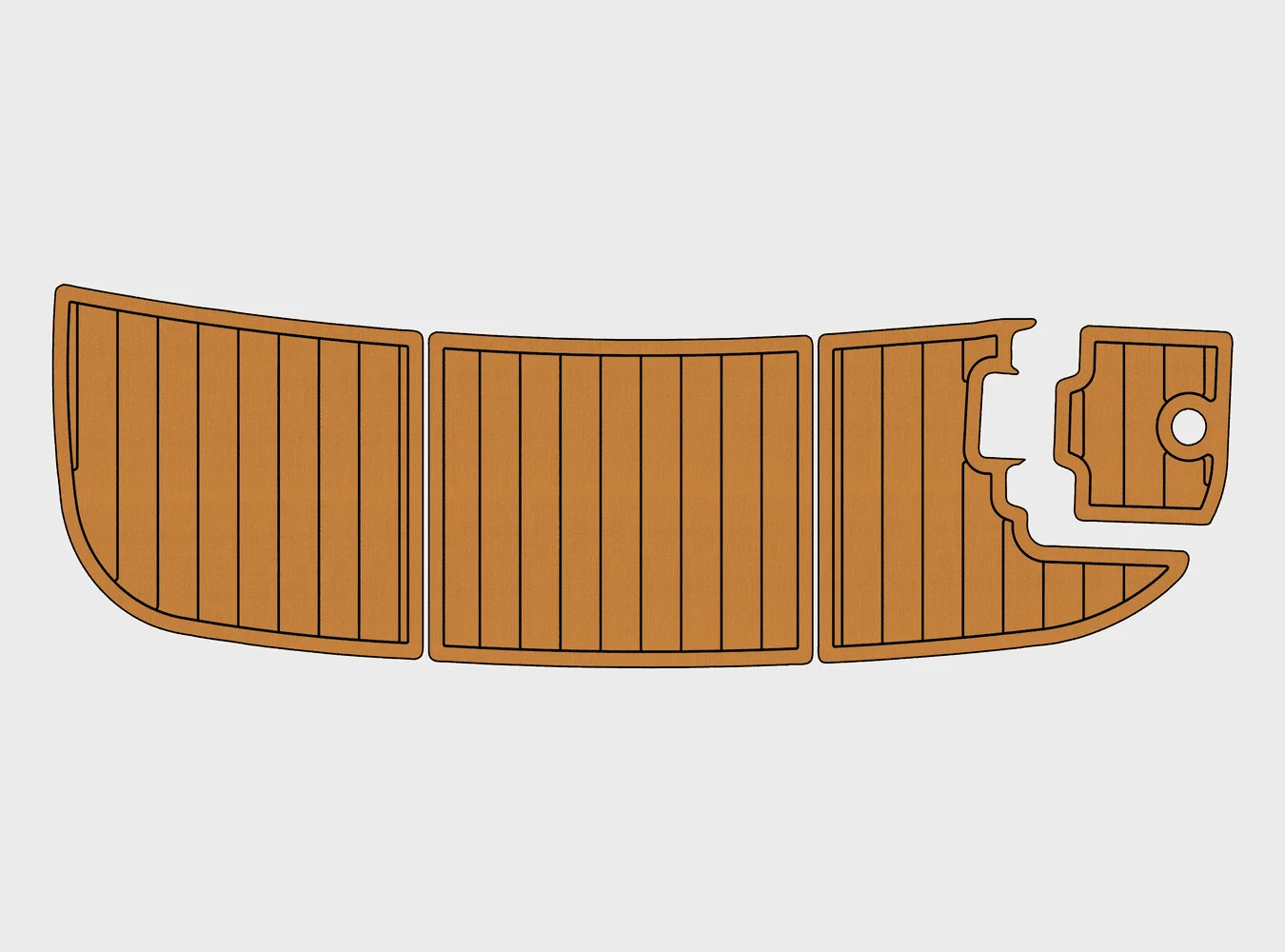 

2002 Regal 2465 Commodore 1/4 дюйма, 6 мм, пена EVA, Нескользящий морской коврик из тикового дерева из ПВХ, ковер из аква-греторшапа, морской пол