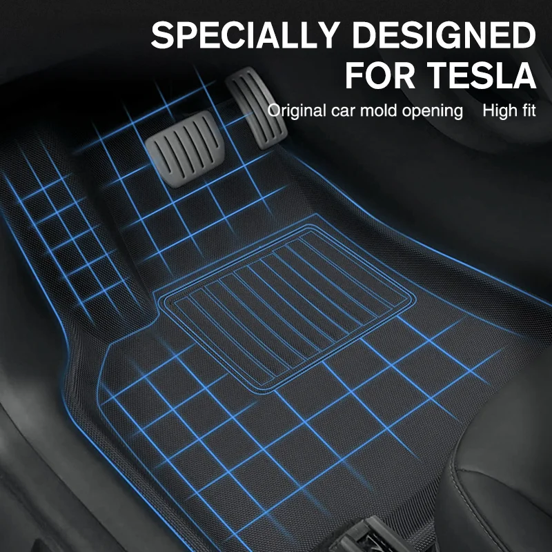 Floor Mats Trunk Mats For Tesla Model Y Model 3 2017 to 2023 All Weather Waterproof Non Slip Trunk Liners Mats Car Accessories