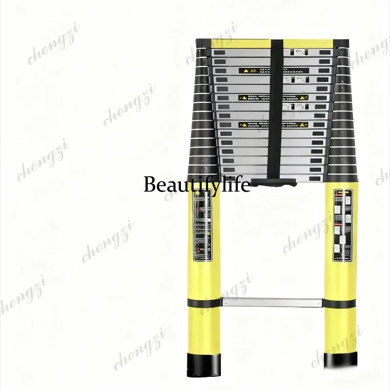 81 Aluminum Alloy Telescopic Ladder Electrician Grade Heavy Duty Design For Outdoor Engineering Applications