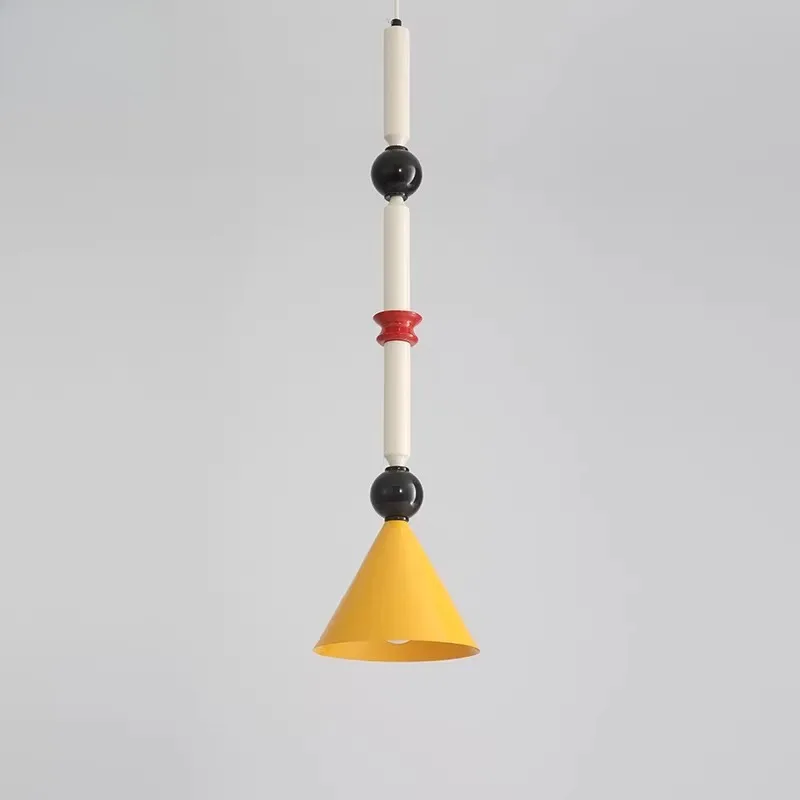 Memphis Style Colorful Chandelier French Medieval Study Bedroom Living Room Background Children's Room Bedside Pendent Light E27