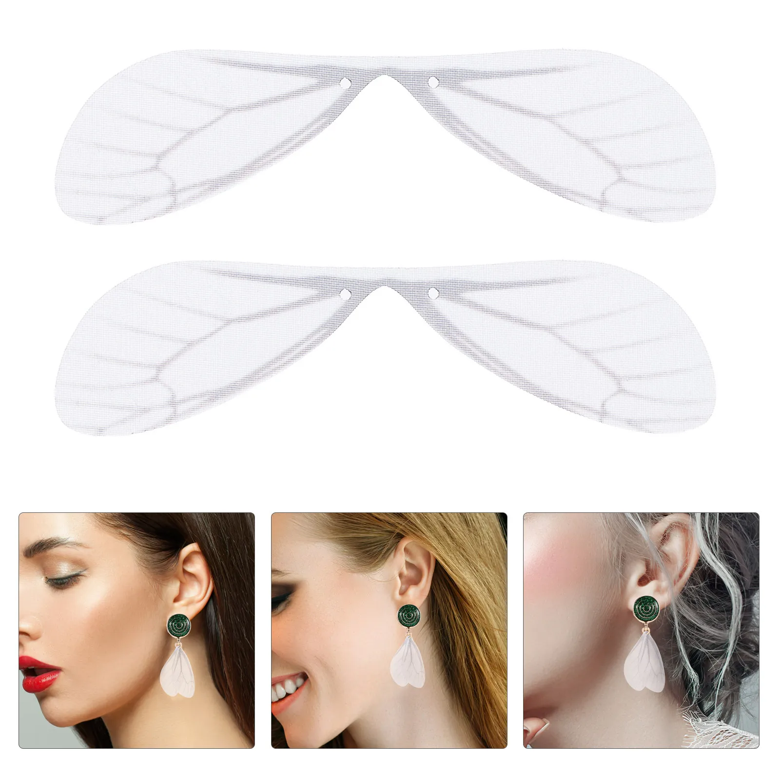 

200Pcs Intricate Dragonfly Wing Charms for Jewelry Making Lightweight Polyester Earring Pendants DIY Crafts Earring Charms Bulk