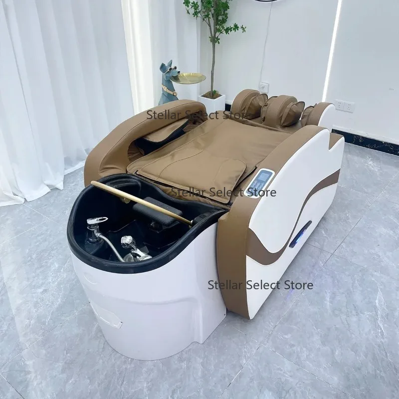 Professional Electric Massage Bed Head SPA Salon Massage Table Hair Washing Fumigation Beds Barber Shop  Furniture