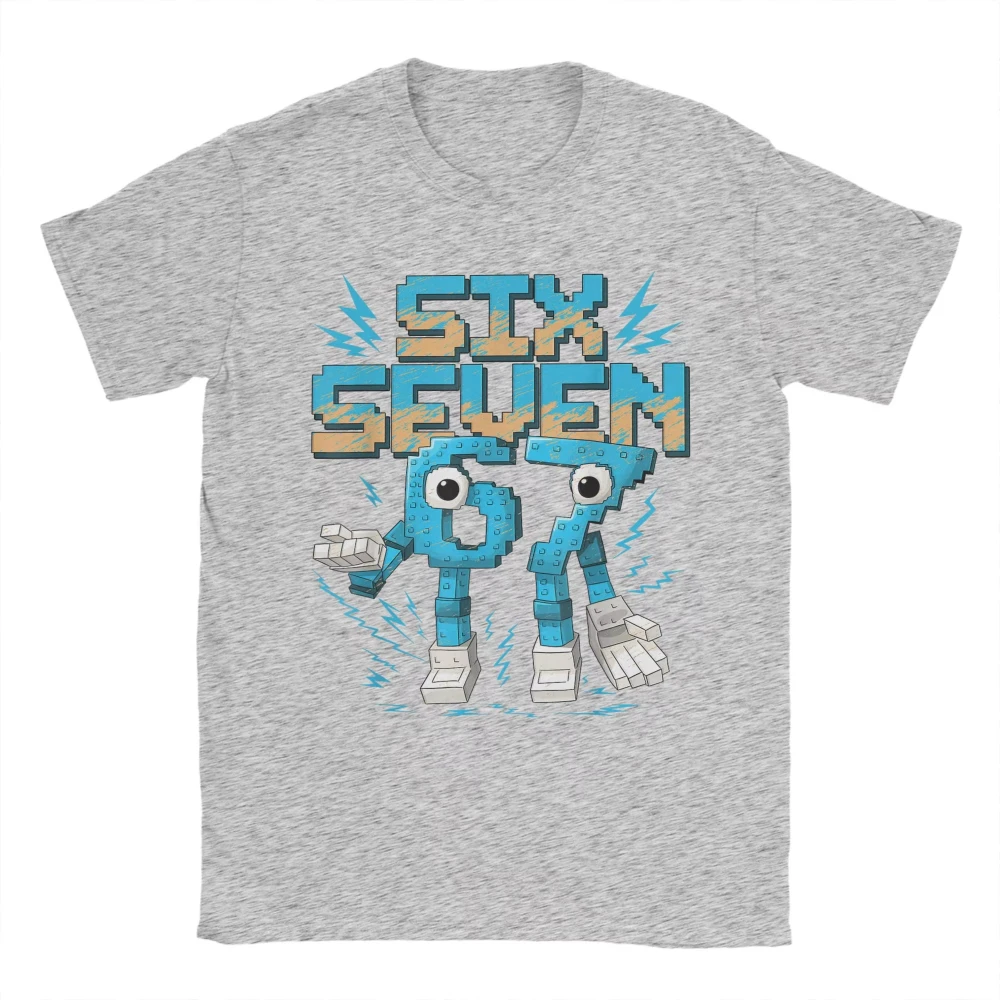 Oversized T-Shirt Beach Meme 67 Six Seven 6 7 Italian Brainrot Novelty T Shirts Cotton T-shirts for Men Basic Plus Size Top Tees