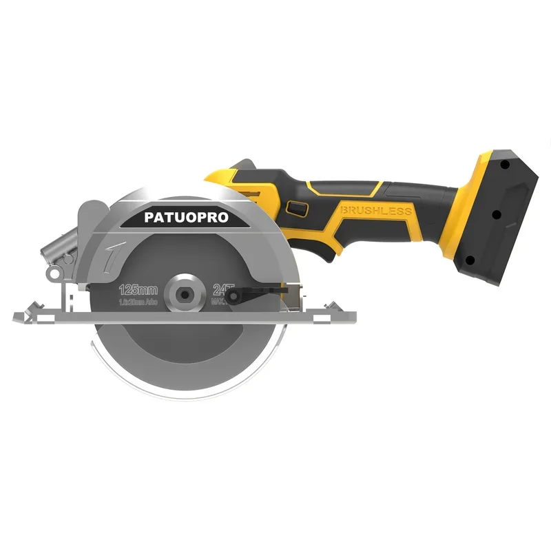 20V Brushless Circular Saw 125mm 5inch Cordless Electric Saw with Saw Blade fit Makita 18v Battery(No Battery)