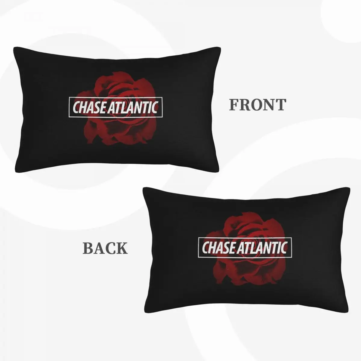 Chase Atlantic Rose Logo Rectangle Pillowcase Cushion Cover Decorative Bedroom Bed Home Comfort Throw Pillow