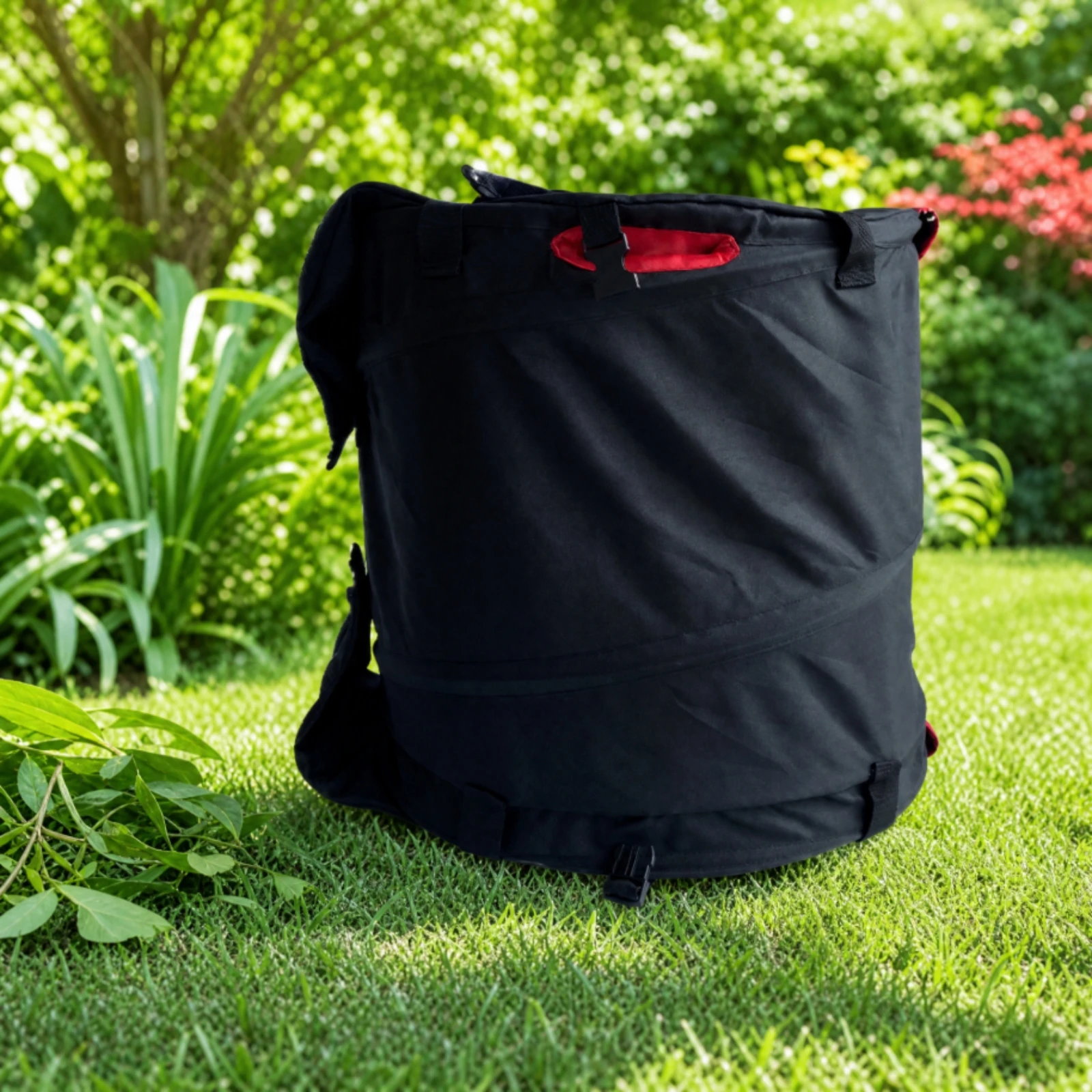 Reusable Yard Waste Bag Space-Saving Cylindrical Gardening Pruning Bag Heavy Duty Garden Tote Portable Lightweight