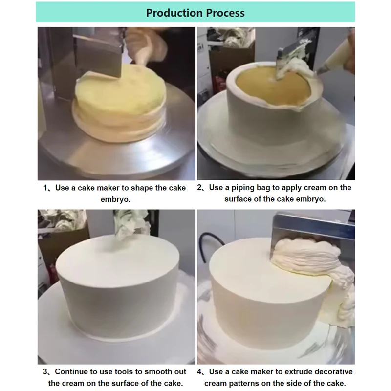 Best Selling Birthday Party Big Round Cake Spreading Coating Commercial Cake Decorating Machine