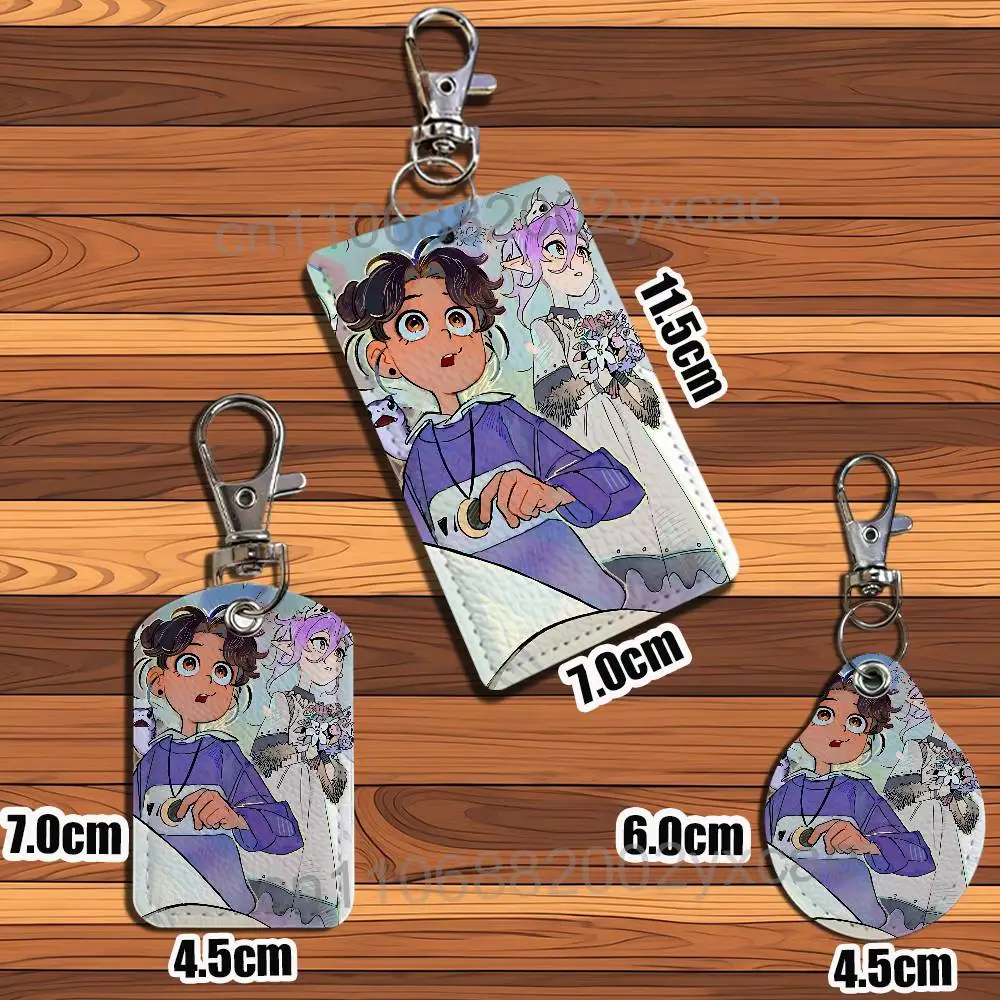 Manga art Amity Blight Luz Noceda Owl House Keychain Holder Suitable For Subway Bank Card Bus Card Case Badge Holder Wallet Card view 4