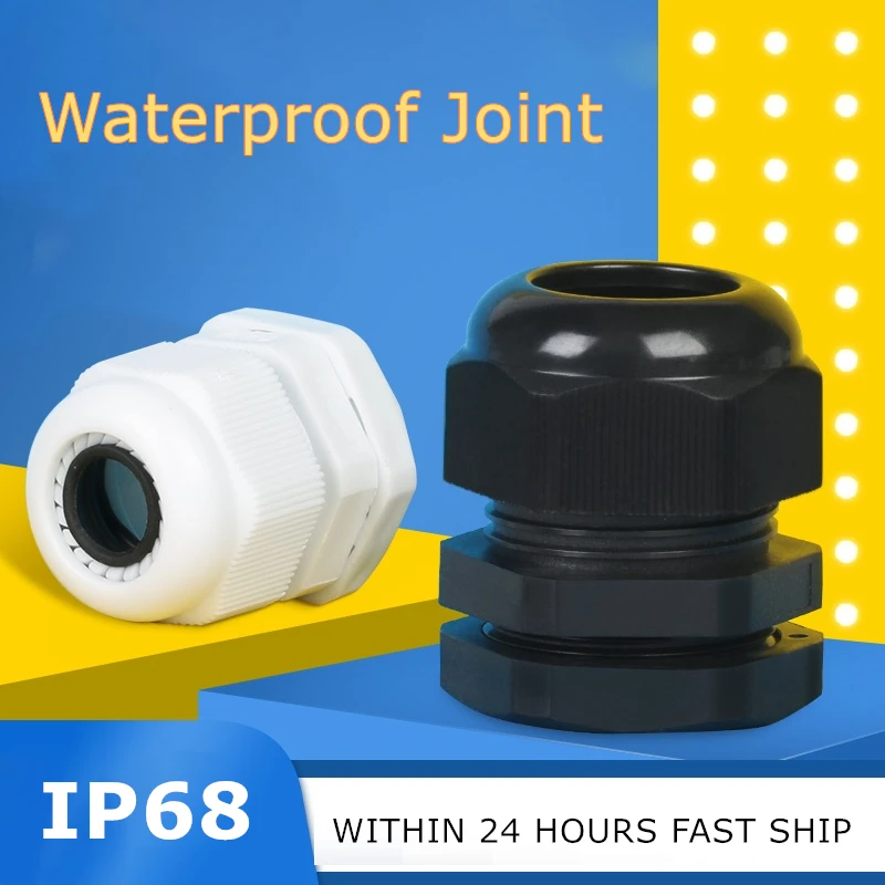 

30 Pieces PG29 Waterproof Wire Connector White/Black IP68 Cable Gland 50 Pieces Electric Wire Seal Plastic Joints