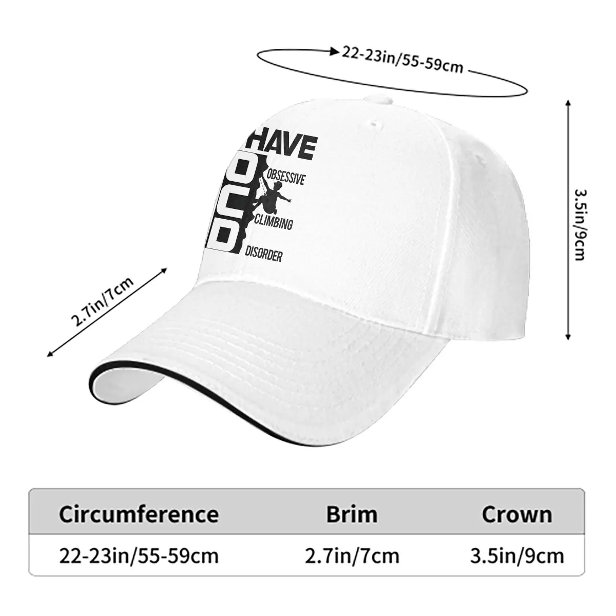 Pure Color Dad Hats Obsessive Climbing Disorder Men's Hat Sun Visor Baseball Caps Mountain Climber Peaked Cap