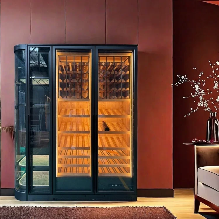 

BARLEY custom size vaulted wine cellar multi layer shelves intelligent temperature control luxury wine cabinet